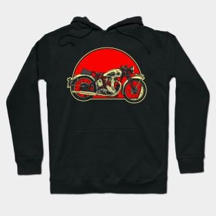 Gold Star 1938 Retro Red Circle Motorcycle Hoodie